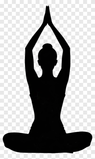 Silhouette Of A Woman Practicing Yoga PNG