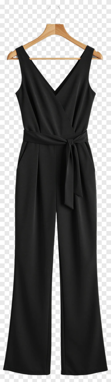Black Jumpsuit On Hanger PNG
