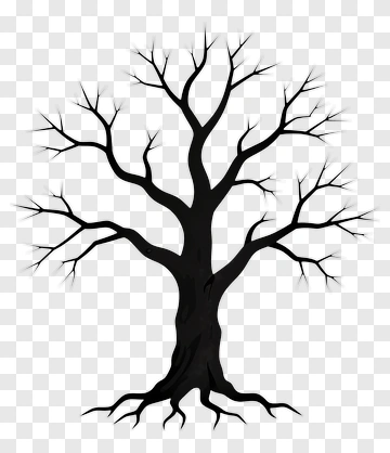 Black Tree With Bare Branches PNG