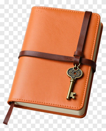 Leather Notebook With Key PNG