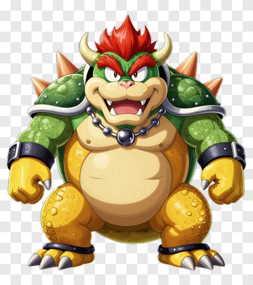 Cartoon Bowser Character PNG