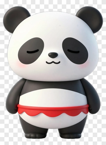 Cartoon Panda Character PNG