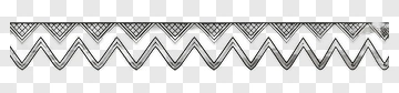 Black Zigzag Decorative Border PNG