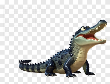 Cartoon Alligator With Open Mouth PNG
