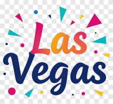 Las Vegas Colorful Text Design PNG