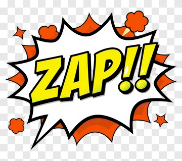 Comic Style Zap Speech Bubble PNG