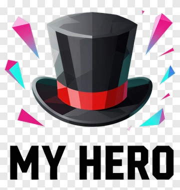 My Hero Hat With Colorful Decorations PNG