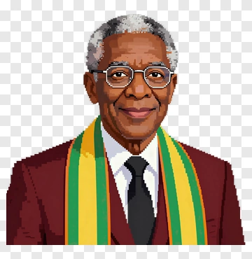 Pixel Art Portrait Of A Man In A Suit PNG