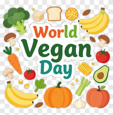 World Vegan Day Illustration PNG