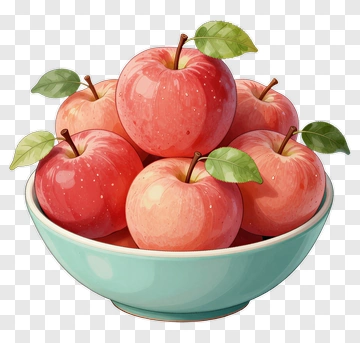 Bowl Of Fresh Red Apples PNG