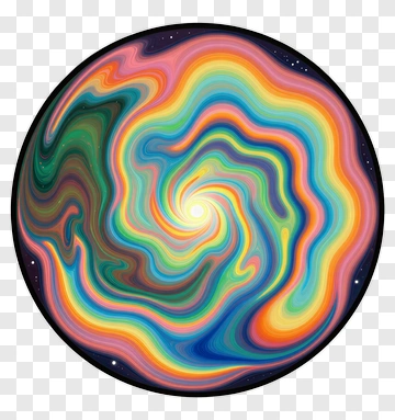Colorful Abstract Swirl Design PNG