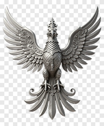 Silver Phoenix Sculpture PNG