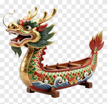 Colorful Dragon Boat PNG