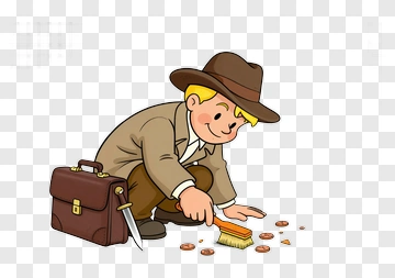 Cartoon Boy Collecting Coins PNG