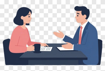 Business Meeting Between Two Professionals PNG