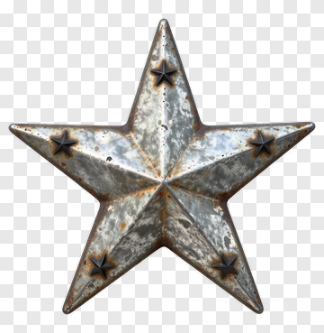 Rusty Metal Star Decoration PNG