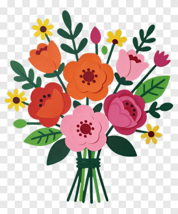 Colorful Flower Bouquet PNG