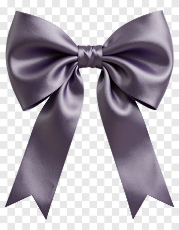 Purple Satin Bow PNG