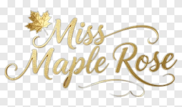 Miss Maple Rose Text Design PNG