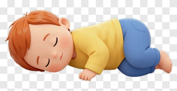 Cartoon Boy Sleeping PNG