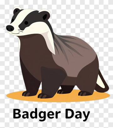 Cartoon Badger For Badger Day PNG