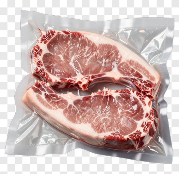 Vacuum-Sealed Pork Chops PNG