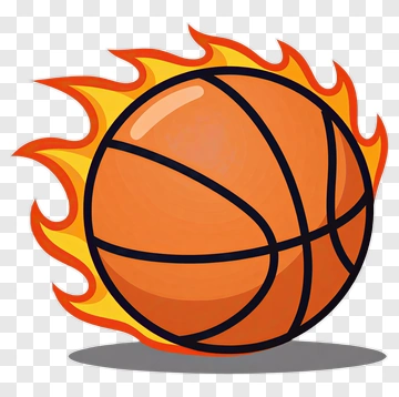 Basketball With Flames PNG