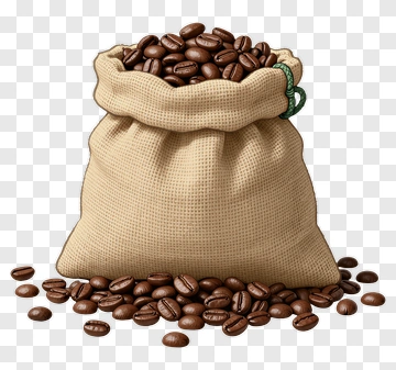Coffee Sack Filled With Beans PNG