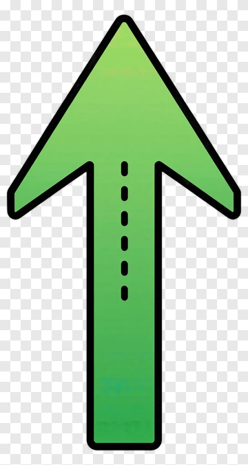 Green Upward Arrow PNG