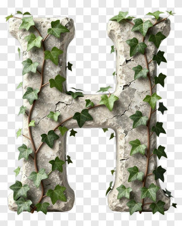 Ivy Covered Letter H PNG