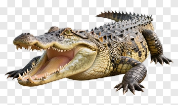 Realistic Crocodile With Open Mouth PNG