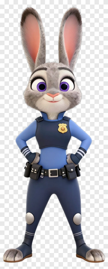 Cartoon Police Bunny PNG