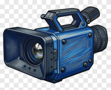 Blue Video Camera PNG