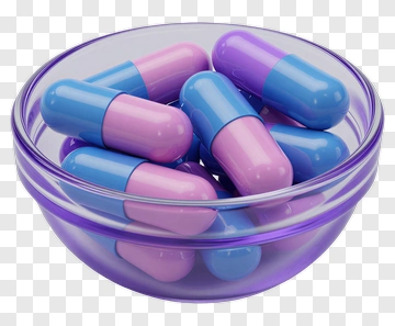 Colorful Capsules In A Bowl PNG