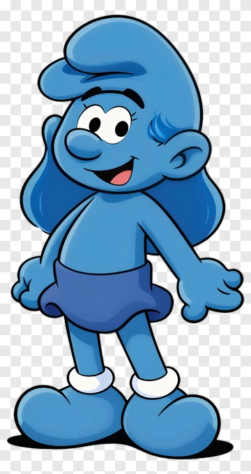 Cartoon Smurf Character PNG