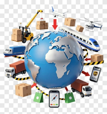 Global Logistics And Transportation Concept PNG