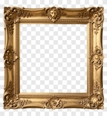 Vintage Ornate Gold Frame PNG