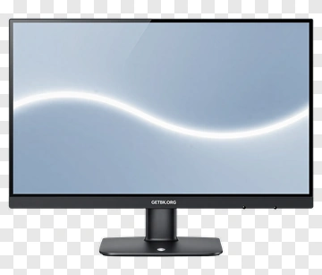 Black Computer Monitor With Abstract Background PNG