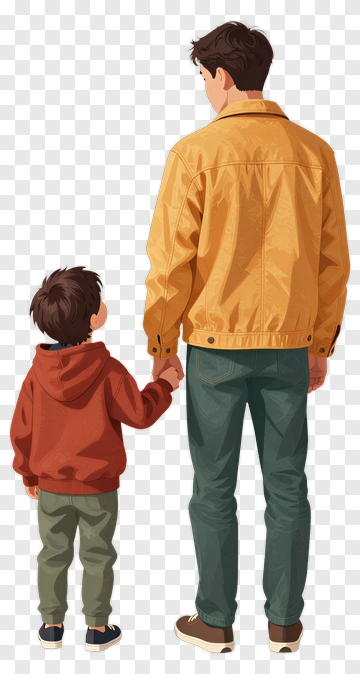 Father And Son Holding Hands PNG