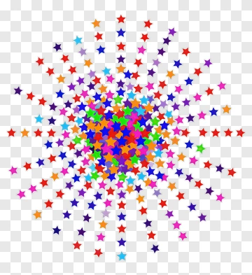Colorful Starburst Pattern PNG