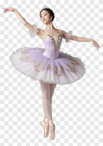 Ballet Dancer In A Purple Tutu PNG