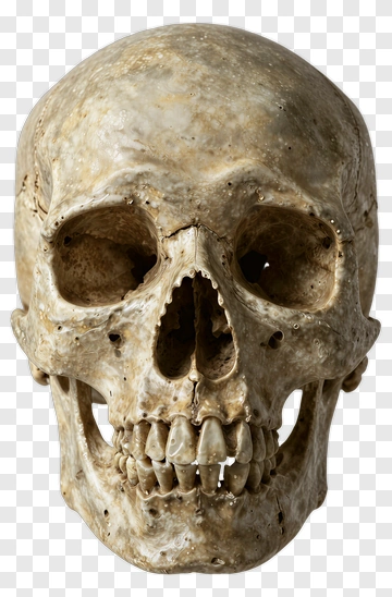 Realistic Human Skull PNG