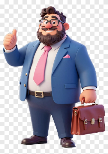 Cartoon Businessman Giving A Thumbs Up PNG