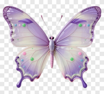 Colorful Butterfly With Purple And Pink Details PNG
