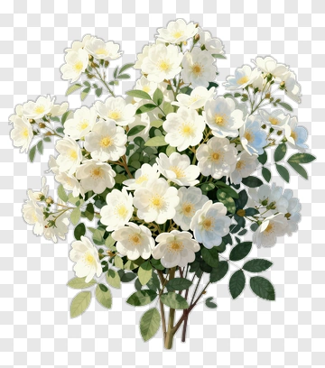 White Flower Bouquet PNG