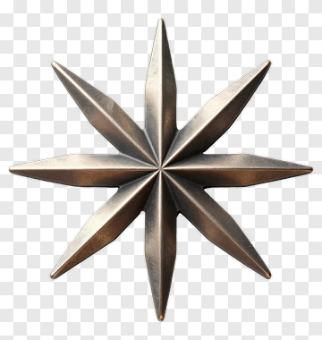 Metal Star Decoration PNG