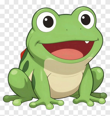 Cartoon Frog Smiling PNG