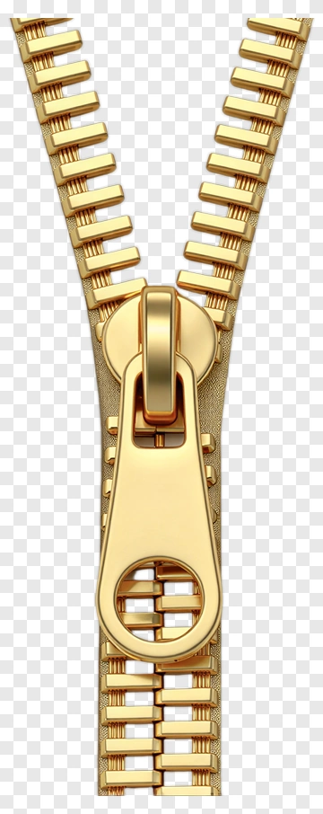 Golden Zipper PNG