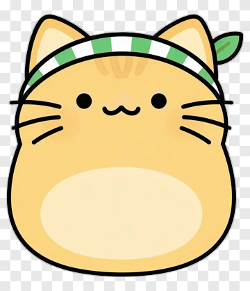 Cartoon Cat With Headband PNG