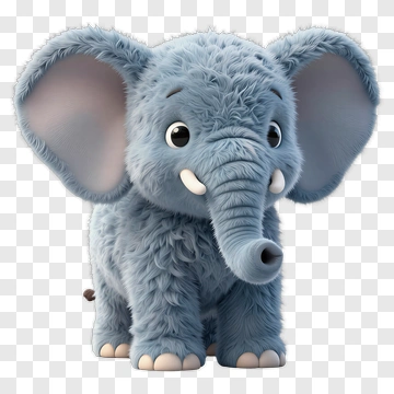 Cute Cartoon Elephant PNG